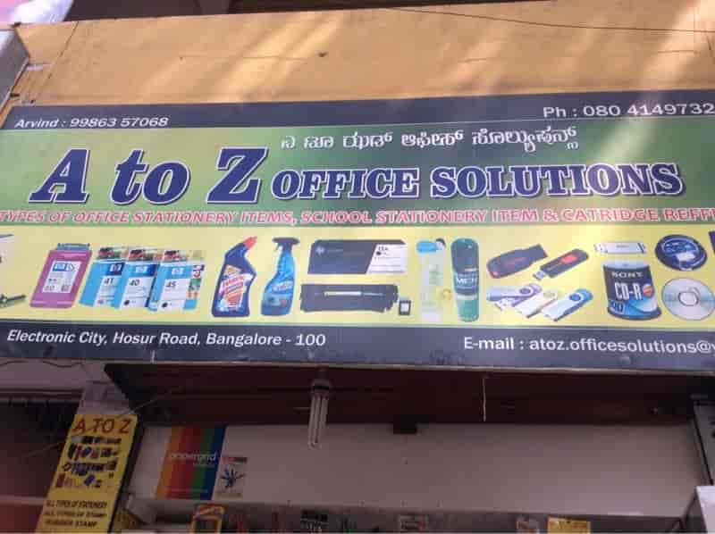 A To Z Office Solutions Electronic City Phase 1 Stationery A To Z Office Solutions Electronic City Phase 1 Stationery S In Bangalore Justdial